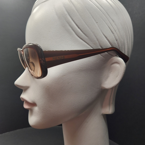 Fendi sunglasses women\'s brown logo full rim FS347AF square luxury Made Italy main image 10